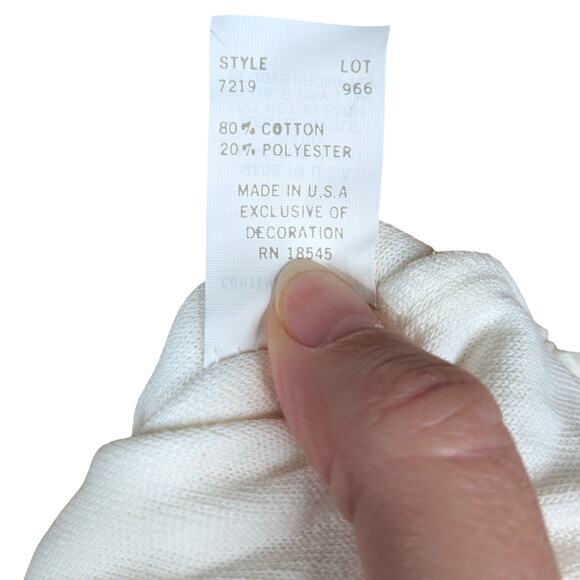 NWT Vtg 80s Leigh Karmitz Periphory I.Magnin White Gold Military Terry Robe SZ M - Picture 13 of 13